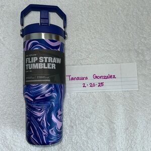 Lapis Swirl  30oz Stanley Flip Straw tumbler.